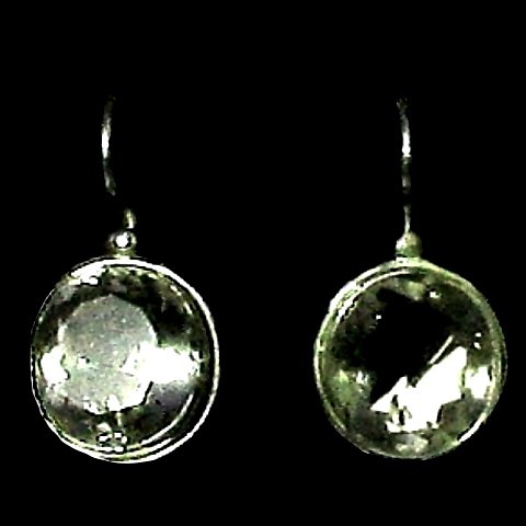 Quartz Vert - Boucles d'Oreilles indiennes - Bijoux Inde