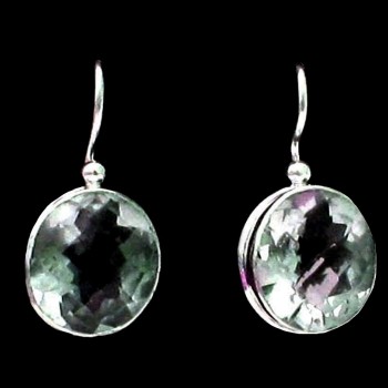 Quartz - Boucles d'Oreilles argent - Bijoux Inde