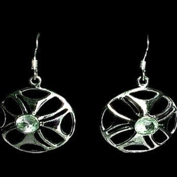 Quartz Vert - Boucles d'Oreilles indiennes - Bijoux Inde