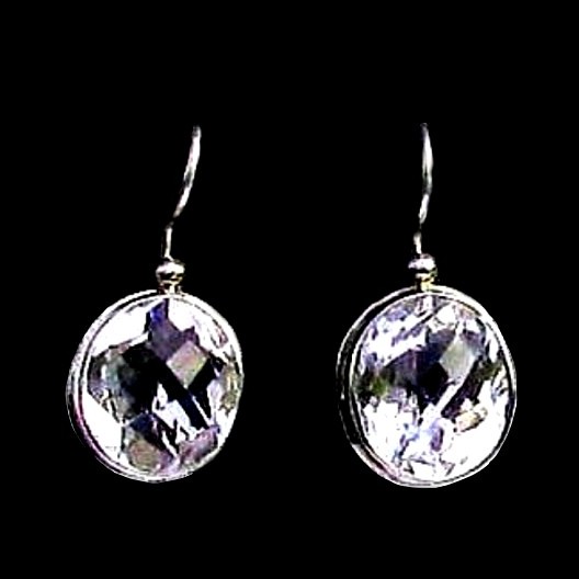 Quartz - Boucles d'Oreilles argent - Bijoux Inde