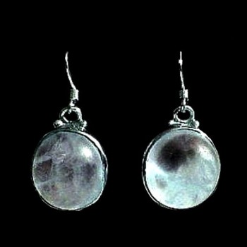 Quartz - Boucles d'Oreilles argent - Bijoux Inde