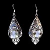 Quartz - Boucles d'Oreilles argent - Bijoux Inde
