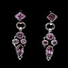 Quartz rose - Boucles d'Oreilles argent - Bijoux Inde