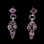 Quartz rose - Boucles d'Oreilles argent - Bijoux Inde
