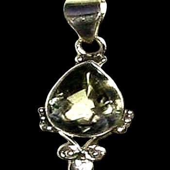 Quartz - Bijoux indiens - Pendentif indien en argent