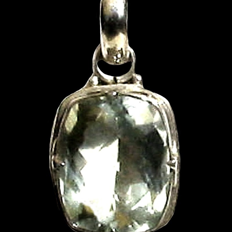 Quartz Vert - Bijoux indiens - Pendentif indien en argent