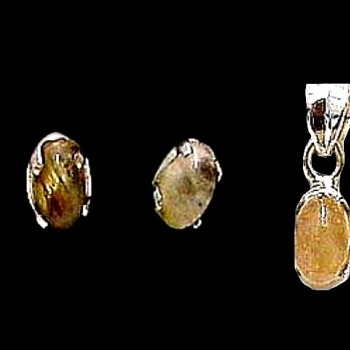 Parure indienne argent Quartz Rutile - Bijoux indiens