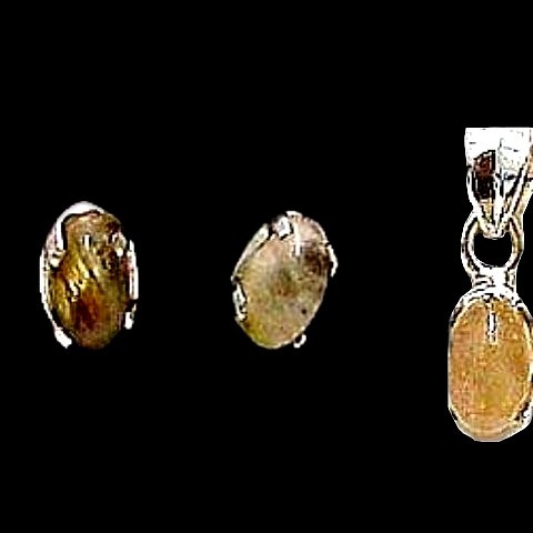 Parure indienne argent Quartz Rutile - Bijoux indiens