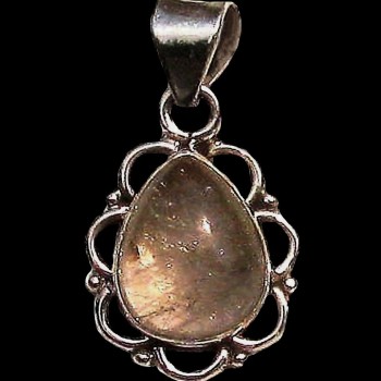Bijoux de l'inde - Pendentif indien argent Quartz Rutile 