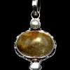 Pendentif argent Quartz Rutile - Pendentif indien - Bijoux Inde