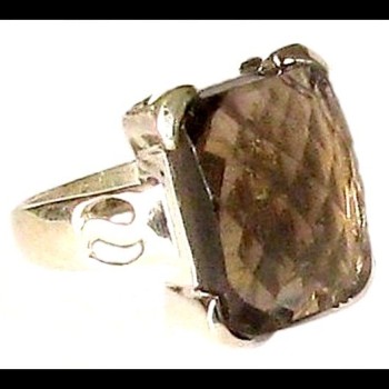 Bijoux Quartz Fumé - Bague indienne - Bijoux indiens