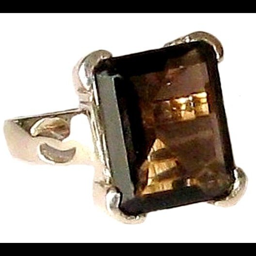 Bijoux Quartz Fumé - Bague indienne - Bijoux indiens