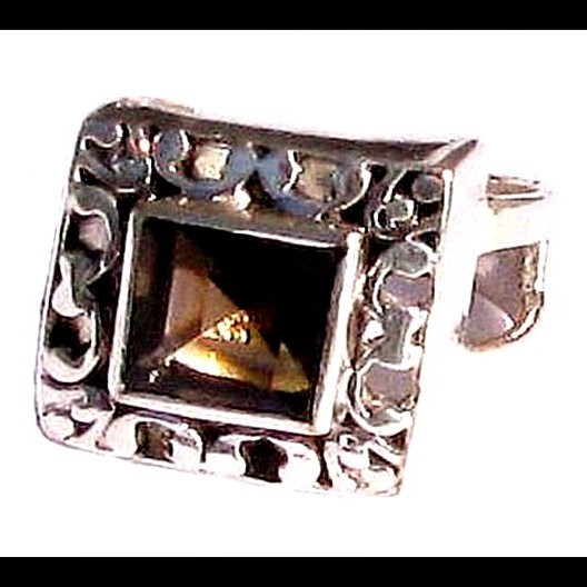 Bijoux Quartz Fumé - Bague indienne - Bijoux indiens