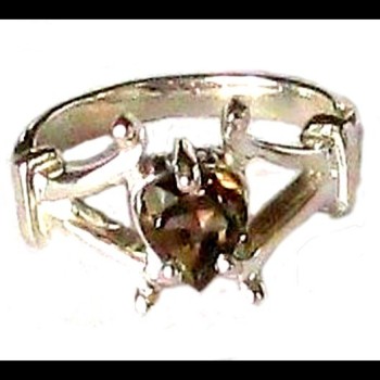 Bijoux Quartz Fumé - Bague indienne - Bijoux indiens