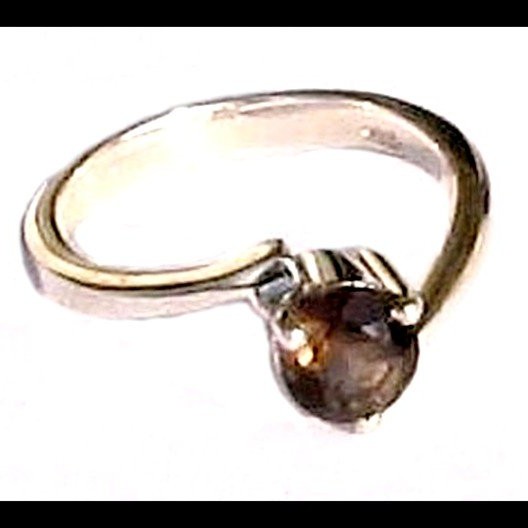 Bijoux Quartz Fumé - Bague indienne - Bijoux indiens