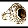 Bijoux Quartz Fumé - Bague indienne - Bijoux indiens