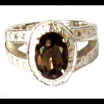 Bijoux Quartz Fumé - Bague indienne - Bijoux indiens