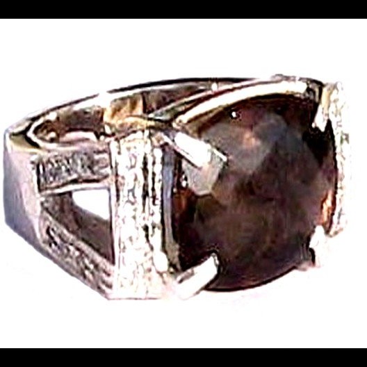 Bijoux Quartz Fumé - Bague indienne - Bijoux indiens