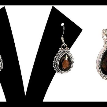 Bijoux Quartz Fumé - Parure indienne - Bijoux indiens