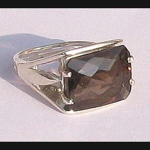 Bijoux Quartz Fumé - Bague indienne - Bijoux indiens