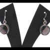 Boucles d'Oreilles indiennes argent et quartz fumé – Pierres ovales