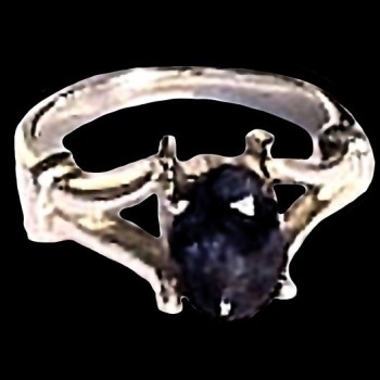 Bijoux indiens - Bague indienne Saphir d'eau (Iolite)