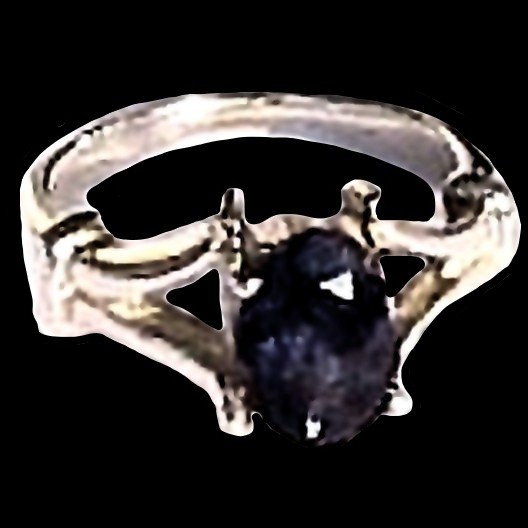 Bijoux indiens - Bague indienne Saphir d'eau (Iolite)