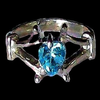 Bague indienne argent et Topaze - Bijoux indiens