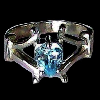 Bague indienne argent et Topaze - Bijoux indiens