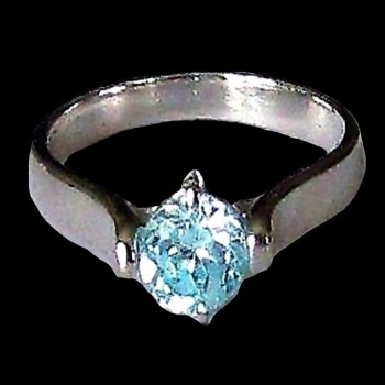 Bague indienne argent et Topaze - Bijoux indiens