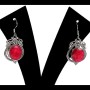 Boucles d’oreilles indiennes argent et rubis - Bijoux de création