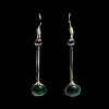Bijoux indiens argent - Boucles d'Oreilles indiennes Malachite