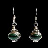 Bijoux indiens argent - Boucles d'Oreilles indiennes Malachite