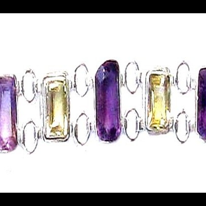 Bijoux indiens argent - Bracelet indien avec pierres