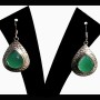 Bijoux indiens - Boucles d'Oreilles indiennes onyx verte