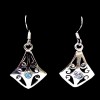 Boucles d'Oreilles indiennes argent Topaze - Bijoux indiens