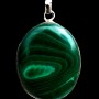 Bijoux indiens argent - Pendentif indien Malachite