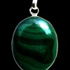 Bijoux indiens argent - Pendentif indien Malachite