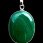 Bijoux indiens argent - Pendentif indien Malachite