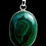 Bijoux indiens argent - Pendentif indien Malachite