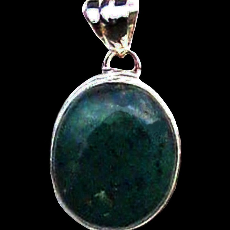 Bijoux indiens argent - Pendentif indien Agate Mousse