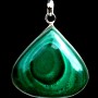 Bijoux indiens argent - Pendentif indien Malachite