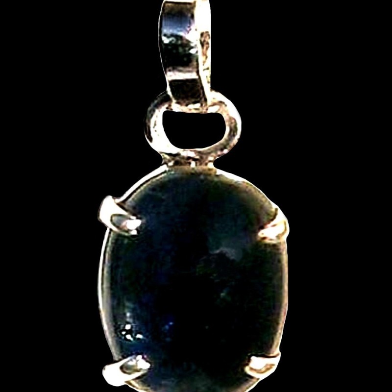 Bijoux indiens argent - Pendentif indien Saphir Kyanite