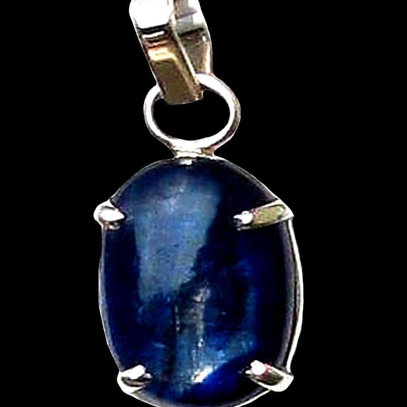 Bijoux indiens argent - Pendentif indien Saphir Kyanite