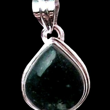 Bijoux indiens argent - Pendentif indien Agate Mousse