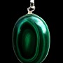 Bijoux indiens argent - Pendentif indien Malachite
