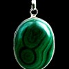 Bijoux indiens argent - Pendentif indien Malachite