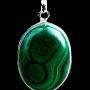 Bijoux indiens argent - Pendentif indien Malachite