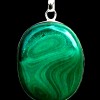 Bijoux indiens argent - Pendentif indien Malachite