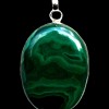 Bijoux indiens argent - Pendentif indien Malachite